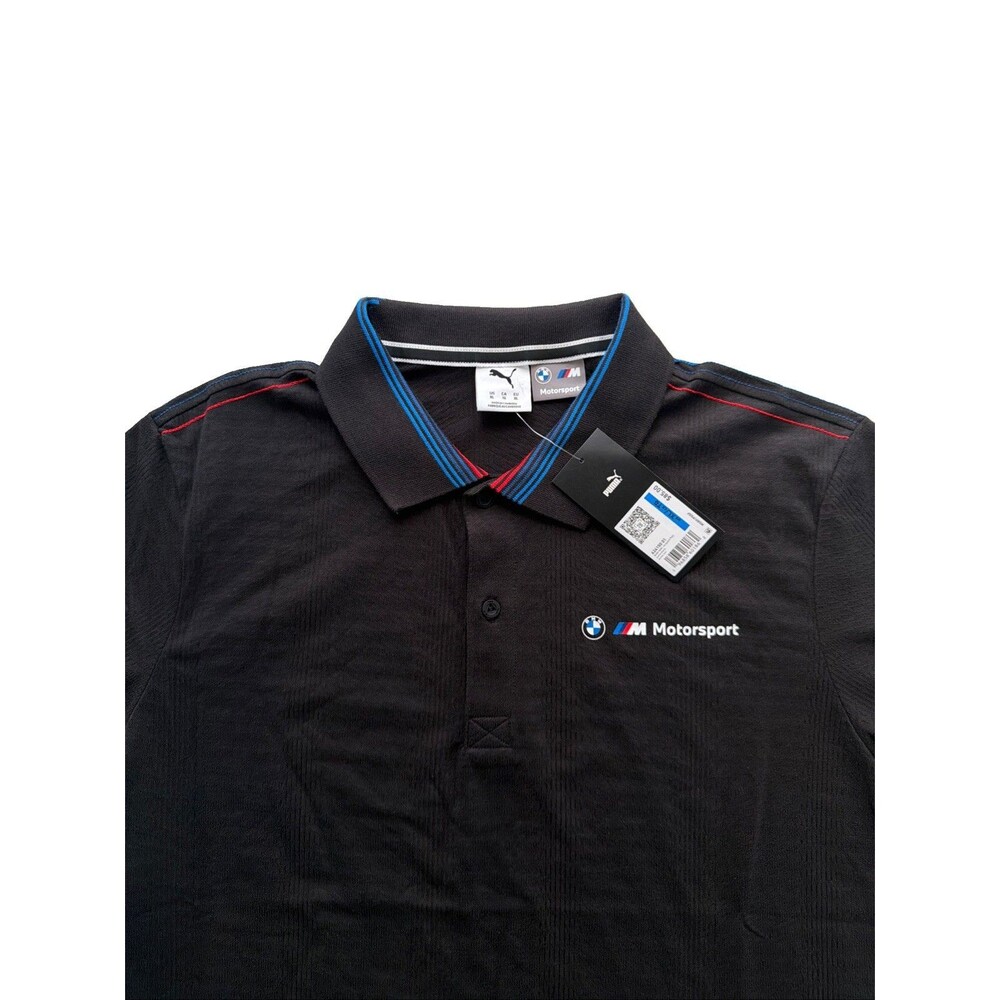 PUMA BMW M Motorsport Jacquard Polo Men’s Size X-Large NWT Black/Red/Blue
